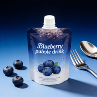 Pochette souple personnalisée avec bec verseur et bouchon à vis, 250 ml, pour emballage de jus et de lait, impression de logo, qualité alimentaire