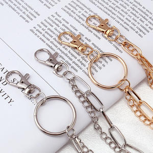 Chaîne de taille double couche dorée pour pantalon, design géométrique, style punk, hip-hop, rock, boîte de nuit, en alliage de zinc - Product Image 4