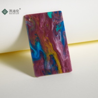 Panneau acrylique couleur phénix/feuille de plastique à motif d'encre coloré/PMMA nuage 3MM-25MM épaisseur 4x8 pieds