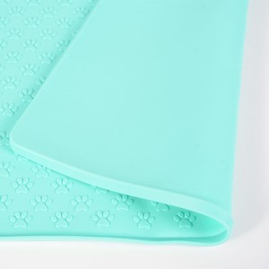 Alfombrilla plegable de silicona para mascotas, a prueba de derrames/antideslizante/impermeable/fácil de limpiar, alfombrilla individual de silicona para mascotas para perros y gatos - Product Image 2