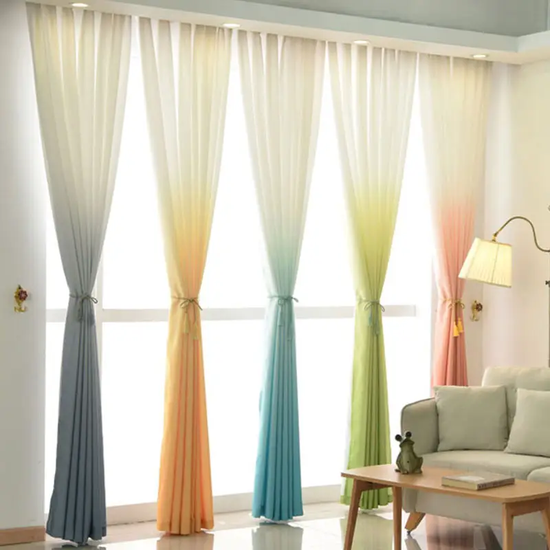 Cortinas e cortinas de tule transparentes, cortinas blackout para janelas de quarto