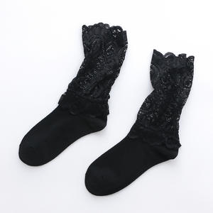 Koreanischer Trend Mid - Long Tube Lace Pile Schöne Teen Girls Socken - Product Image 4
