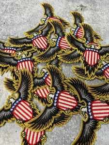 Toppa Personalizzata Aquila Americana Scudo USA Ricamo Distintivo Patriottico Ali Applicazione Termoadesiva per Giacca Gilet Cappello Souvenir - Product Image 3