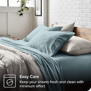 Set completo di lenzuola sabbiate-lenzuola in microfibra Ultra-morbida Premium 1800-doppia spazzolata-ipoallergenica-resistente alle macchie - Product Image 6