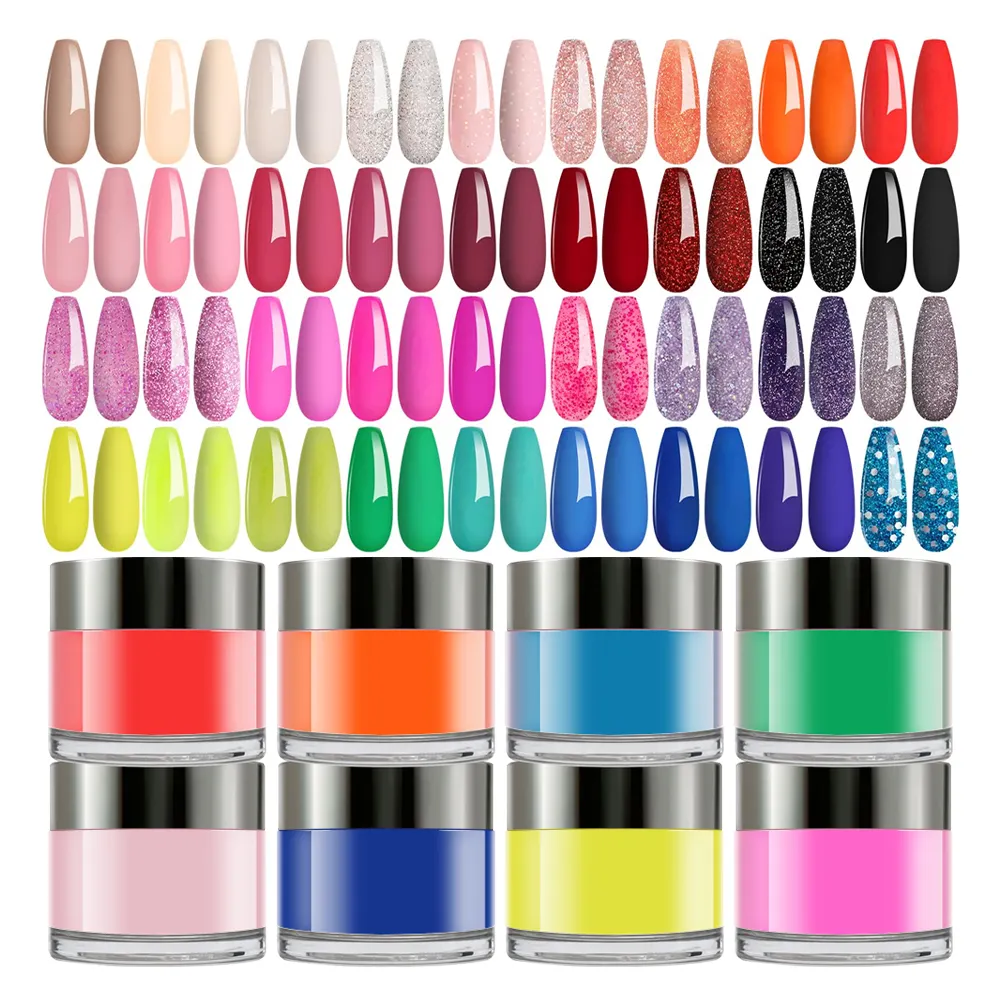 Vente en gros 3 en 1 Fournitures pour Ongles Ensemble de Trempage pour Ongles Poudre Acrylique pour Pots de 2 oz Marque Privée