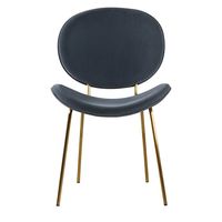 Meubles de salle à manger en gros, chaises de salle à manger modernes et luxueuses en velours rembourré avec pieds en métal doré