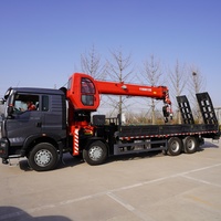 Grue montée sur camion de 20 tonnes, hauteur de levage de 25 m, moteur Weichai, pompe, boîte de vitesses, norme d'émission Euro 6, télécommande électro-hydraulique