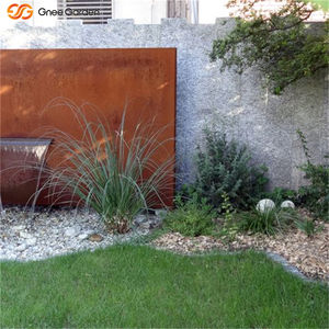 Fontaine de jardin en acier corten rouillé rouge résistant aux intempéries, cascade durable en métal, design moderne pour jardin - Product Image 5