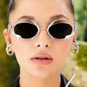 Vente en gros de nouvelles lunettes de soleil punk à monture fine, lunettes de soleil rectangulaires steampunk pour femmes et hommes - Product Image 2