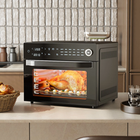 Appareils de cuisine : Four à convection électrique 30L avec écran tactile et commande par bouton, four à pizza domestique, 18 programmes prédéfinis