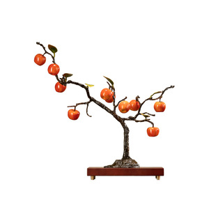 <b>Copper</b> And Gold Years Peace Tree Brass Ornament Colored <b>Copper</b> Home Decoration Table Decor Chinese Style Craft - Product Image 3