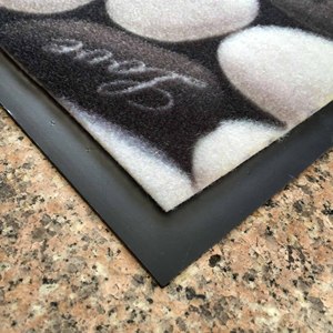 Jet d'encre personnalisé imprimé feutre polyester tapis plastique vinyle PVC soutenu paillassons paillassons - Product Image 6