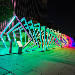 Hot bán tùy chỉnh Neon LED đường hầm khung đèn trong nhà lối vào vòm Backdrop Đối với trang chủ trường trung tâm mua sắm trang trí PE kim loại - Product Image 1