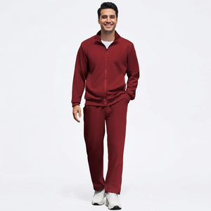 Conjunto Deportivo Personalizado para Hombre 2026, Forrado de Felpa, 300GSM, Mezcla de Algodón, Sudadera con Capucha y Pantalones Deportivos, Traje de Entrenamiento de Dos Piezas - Product Image 1