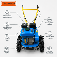 Motoculteur à transmission par courroie à essence de qualité supérieure, faible MOQ, OEM ODM personnalisé, 52cc 72cc, pour rizières, fournisseur d'usine