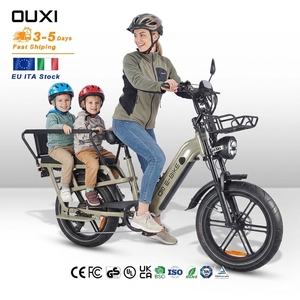 Bicicleta Eléctrica ITA Stock de 20 Pulgadas, Batería de Litio de 16.7AH, 7 Velocidades, Aluminio, Modelo Q10 con Asientos para Niños - Product Image 1