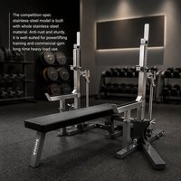 Samtek Rack de musculation professionnel en acier inoxydable pour compétition, certifié WP, combiné Squat et Bench Press, pour exercices de poitrine