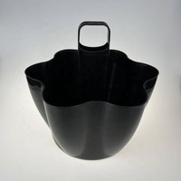 Seau à glace en plastique en forme de pétale pour 6 bouteilles de vin, champagne, bière, avec poignée, bac à boissons d'été pour la plage, la piscine, le bar, la maison