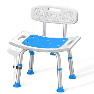 Silla de Ducha Resistente de 400 lb, Taburete de <span class=keywords><strong>Baño</strong></span> Médico con Respaldo Extraíble y Altura Ajustable para Personas Mayores, <span class=keywords><strong>Asiento</strong></span> de Seguridad para Bañera - Product Image 1