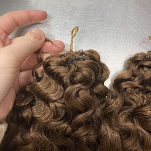Cheveux humains Remy vietnamiens 100% non traités, prix de gros, pour tressage au crochet, bouclés style <span class=keywords><strong>France</strong></span>, double machine, luxe - Product Image 6