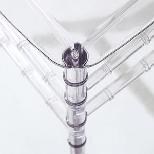 Chaise transparente en acrylique avec dossier pour salle à manger, usage adulte, design en plastique transparent, style moderne - Product Image 3