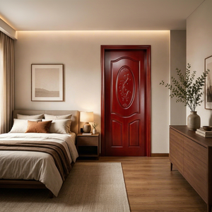 Porte d'entrée de chambre classique en bois massif, taille personnalisée, modèle GA-32S - Product Image 1
