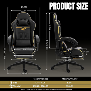 <span class=keywords><strong>Sedia</strong></span> da Gaming Nera Modello OEM Internazionale Cinese con Schienale Alto e Base Girevole per Arredamento <span class=keywords><strong>Studio</strong></span> Gaming - Product Image 2
