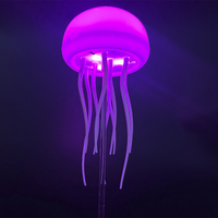 Lampe LED Méduse avec dégradé RGB pour chambre à coucher, télécommande incluse, idéale pour offrir en cadeau ou pour les fêtes d'enfants