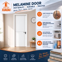 Porte intérieure stratifiée mélamine, âme en bois massif, insonorisée, pré-montée pour bâtiment résidentiel