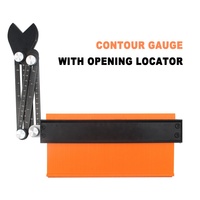 Outil de bricolage pour le travail du bois en gros Jauge de contour en plastique de 10 pouces avec règle d'angle pliable