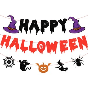 Nuevo Banner Decorativo para Fiestas de Halloween, Fondo de Escenario con Diseño de Bandera - Product Image 1