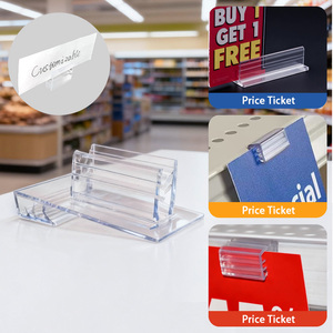 Clip de fixation flexible pour enseignes, pour supermarchés, pharmacies, magasins de vêtements, porte-étiquettes de prix en PVC réutilisable avec personnalisation de la marque - Product Image 3