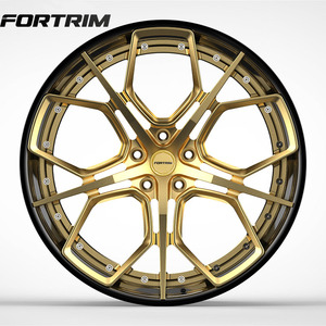 Ruedas Forjadas FORTRIM de 2 Piezas, Cromadas Doradas, 5x112, 5x114.3, 5x120, de 18, 19, 20, 21 y 22 Pulgadas - Product Image 2