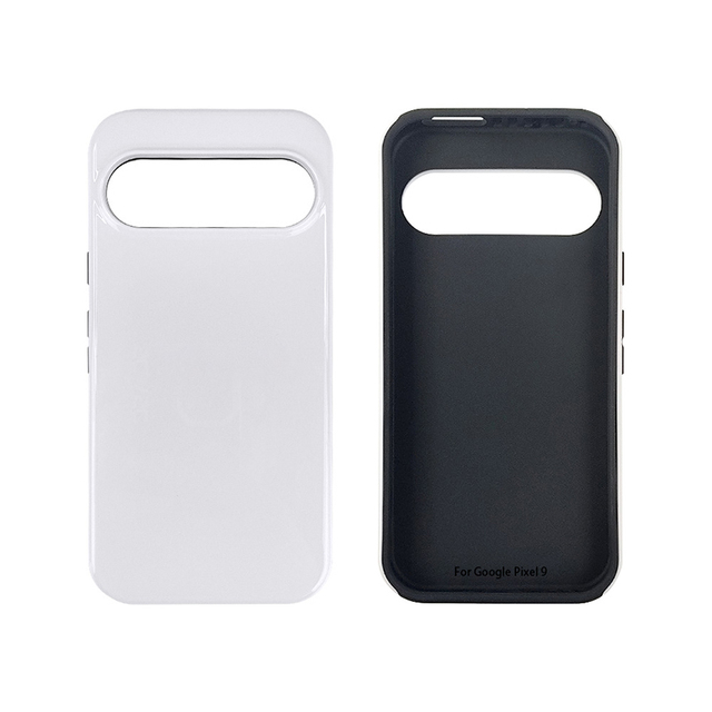 2 in 1 Dual Layer Heat Transfer Cover 3D Tough Sublimation Blanks Coated Custom Cell Phone Cases for Google Pixel 9 9 Pro