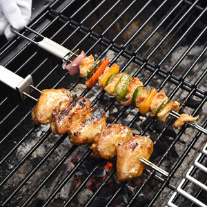 Brochetas de Acero Inoxidable en Oferta, Juego de Brochetas Metálicas de Varios Tamaños para Barbacoa, Accesorios para Asar - Product Image 3