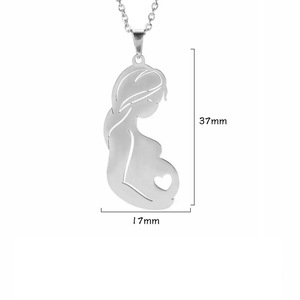 Collana con Ciondolo MECYLIFE in Acciaio Inox, Mamma che Tiene il Bambino, Regalo per la Festa della Mamma, Gioielli per Donne, Ragazze, Bambini e Neonati - Product Image 6