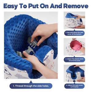 Funda antideslizante para asientos elevadores, funda de <span class=keywords><strong>asiento</strong></span> Minky extraíble para <span class=keywords><strong>Bumbo</strong></span>, funda de <span class=keywords><strong>asiento</strong></span> cómoda ultrasuave - Product Image 5