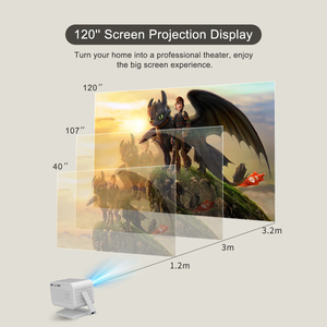 Proyector LED Inteligente P21 con las Mejores <span class=keywords><strong>Reseñas</strong></span>, 1080P, 500 ANSI Lúmenes, Android 13, Enfoque Automático, 4K, LCD, Cine en Casa, 3D, HiFi Estéreo, Tiro Corto - Product Image 4