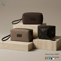 Trousse de Toilette Homme Décontractée 1680D Personnalisable avec Logo Promotionnel, Sac de Voyage TSA pour Rasage, Pochette Luxe GWP, Étui Souple à Fermeture Éclair pour Vente en Gros