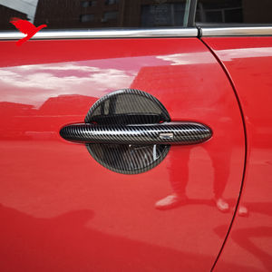 Pour BMW <span class=keywords><strong>Mini</strong></span> <span class=keywords><strong>Cooper</strong></span> F65 <span class=keywords><strong>5</strong></span> <span class=keywords><strong>portes</strong></span> 2025 poignée de porte latérale bol couverture garniture en Fiber de carbone Style ABS voiture accessoires extérieurs 8 pièces - Product Image 3