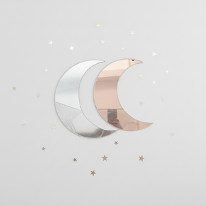 Crescent Moon Acrylic <b>Mirror</b> <b>Wall</b> Decor Self Adhesive Shatterproof Boho Cutting Extruding Customizable Smooth Edge - Product Image 2