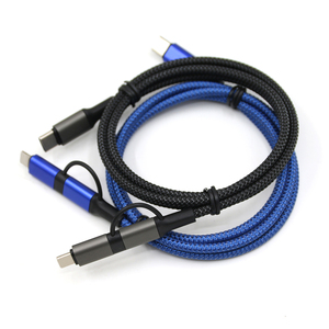 Accessoires électroniques <span class=keywords><strong>pas</strong></span> chers, <span class=keywords><strong>chargeur</strong></span> multi USB 2 en 1 à charge rapide PD60W, logo Type C, câble de charge rapide en nylon 3A - Product Image 2