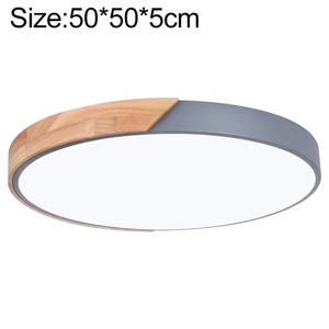 <b>Round</b> <b>Led</b> <b>Ceiling</b> <b>Light</b> 50cm Wood Effect Grey 36W 3Cct - Product Image 5