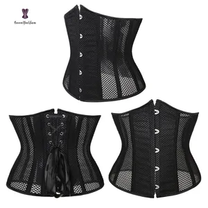 Mode Damen Sexy Gothic Body Shaper Plus Size Taille Trainer Korsett transparent Bustier Top