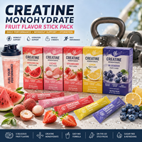 Créatine monohydrate en sachet, poudre de créatine instantanée, sachets individuels, nutrition sportive, OEM, marque privée