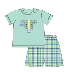 Conjunto de ropa para bebé, nuevo diseño, supercómodo, con estampado de Cabeza de Vaca
