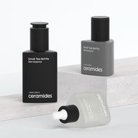 Flacon en verre carré mat haut de gamme 30 ml avec bouchon pompe ou compte-gouttes en option, emballage de luxe pour sérum et essence de soin, personnalisable