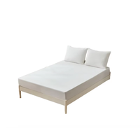 Draps-housses blancs en coton frais et élastique, 300 fils, écologiques pour adultes, faible MOQ pour usage hospitalier et hôtelier