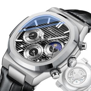 Montre Hip Hop CHENXI en alliage, mode, bracelet en cuir multifonctionnel transparent, petite montre à trois aiguilles, chronométrage lumineux, étanche - Product Image 1