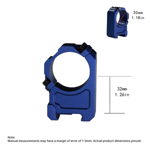 BANGBANG Anneaux de montage étanches en aluminium pour lunette de visée - Support de lunette pour tube de 30 mm, hauteur de 1,26 pouce pour optique extérieure (Bleu) - Product Image 5